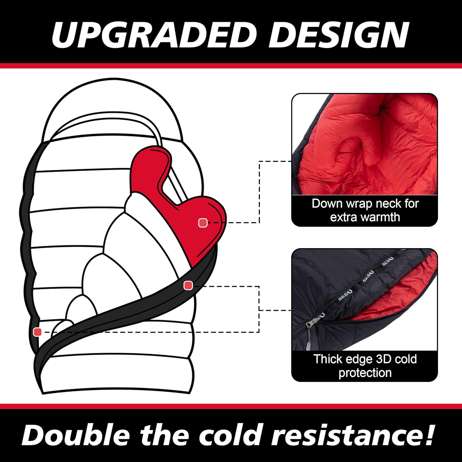 660 Fill Power Down Sleeping Bag -20°F T404