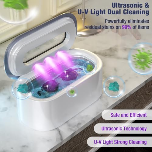 Ultrasonic Jewelry Cleaner, 48Khz 30W Portable with Digital Timer, 12OZ X876340