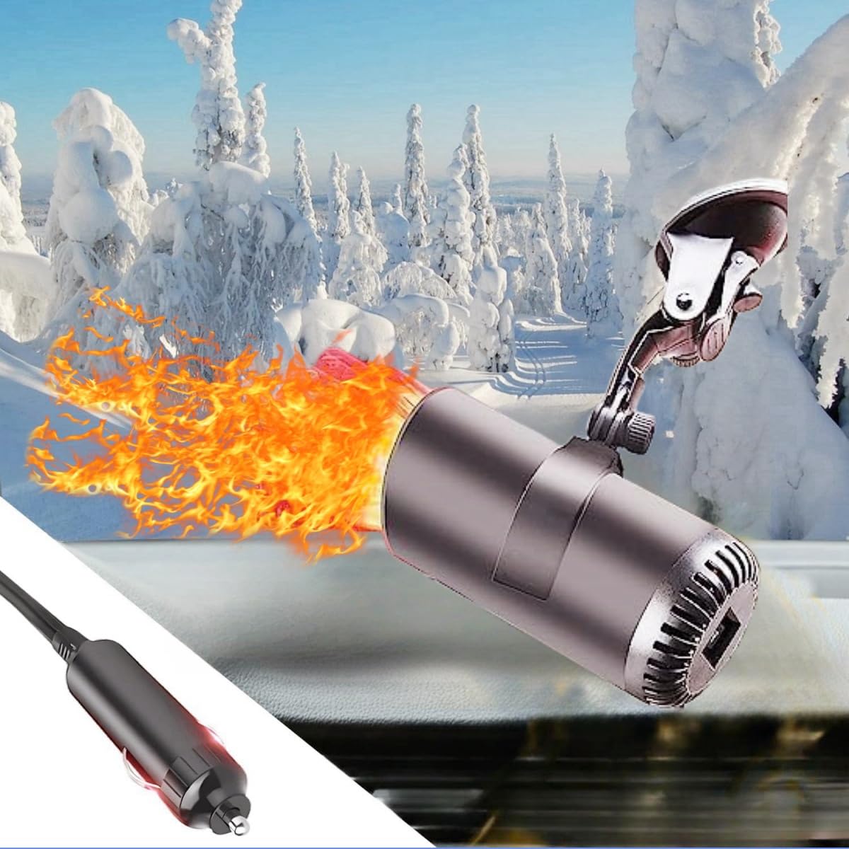 Gray 12V Portable Car Heater S22882