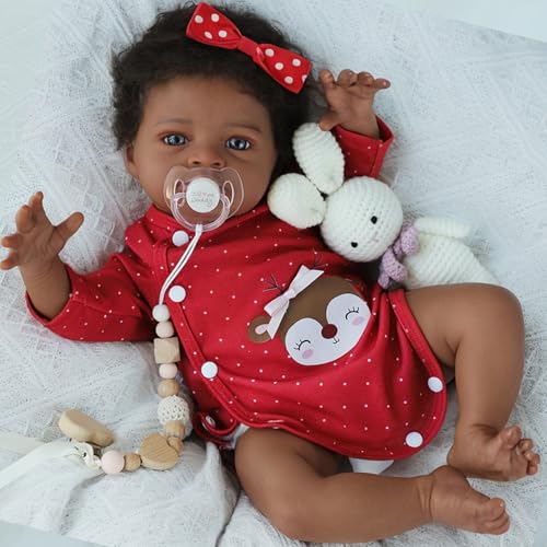 20 Inch African American Realistic Newborn Girl Doll Q625