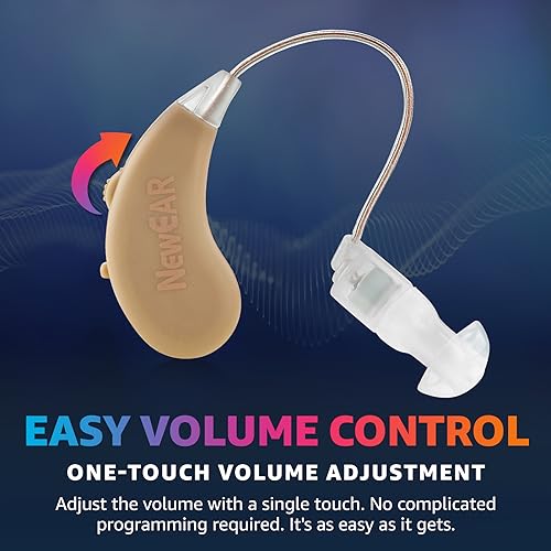 Black Rechargeable BTE Hearing Amplifier Pair with USB Dock R917391