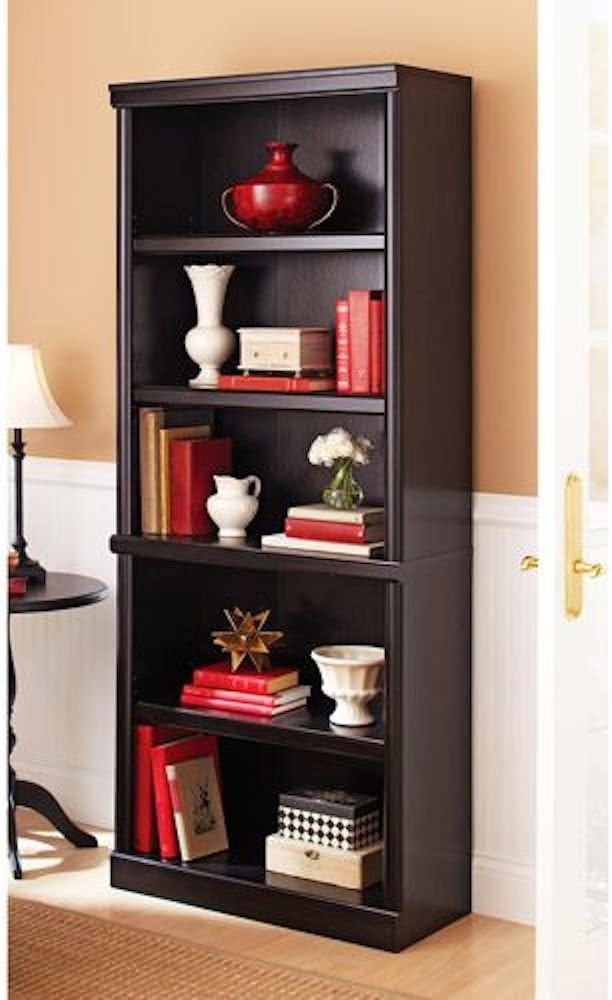 Estate Black 5-Shelf Bookcase K7339