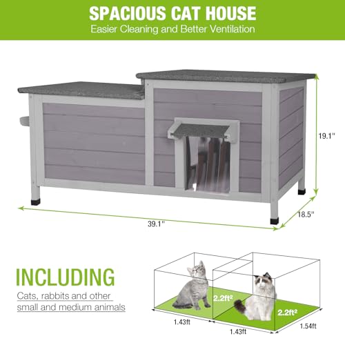 Large Space Insulated Weatherproof Outdoor Cat House O314041
