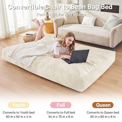 Charcoal Bean Bag Chair with Micro Fiber Cover W42744