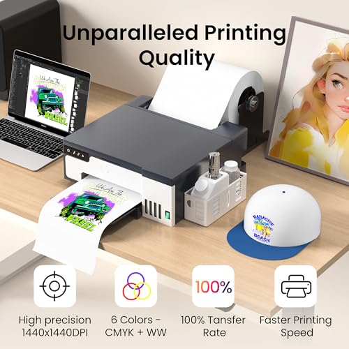 A4 DTF Printer with White Ink Mixing System and Roll Feeder W911675