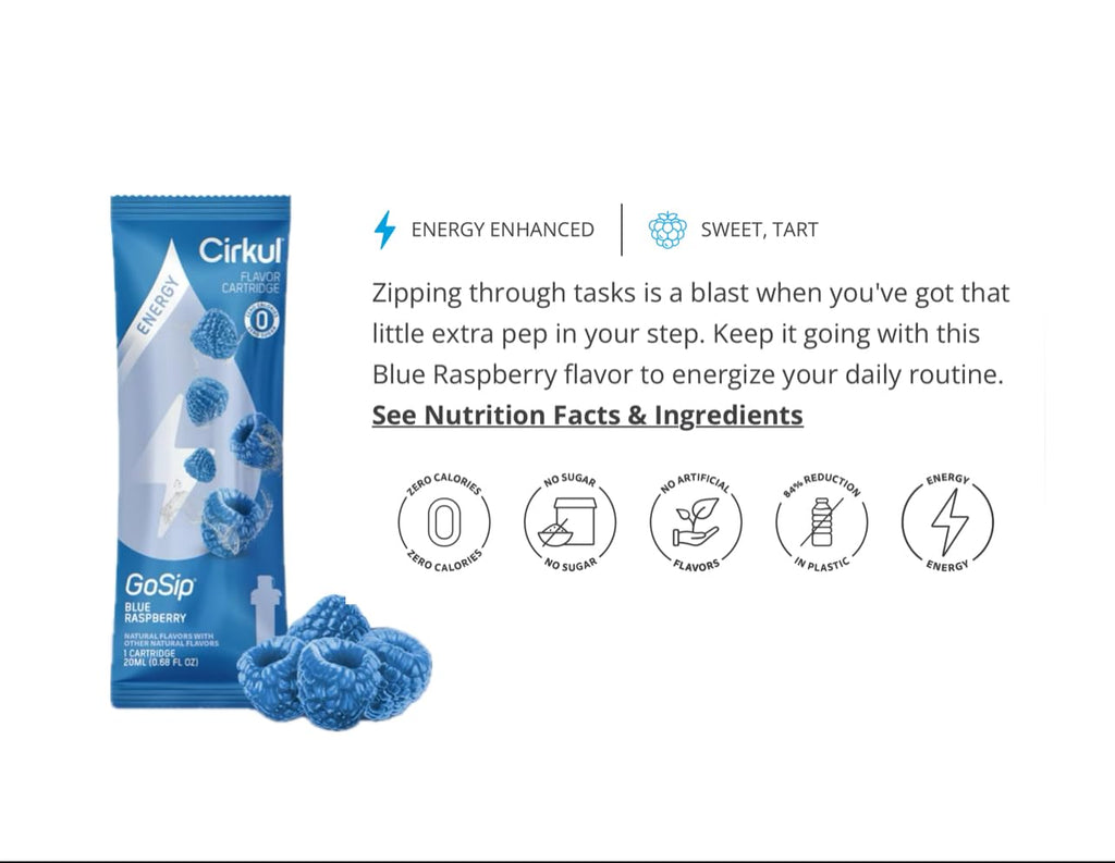 Blue Raspberry Flavor Cartridge for Water Bottle P50610