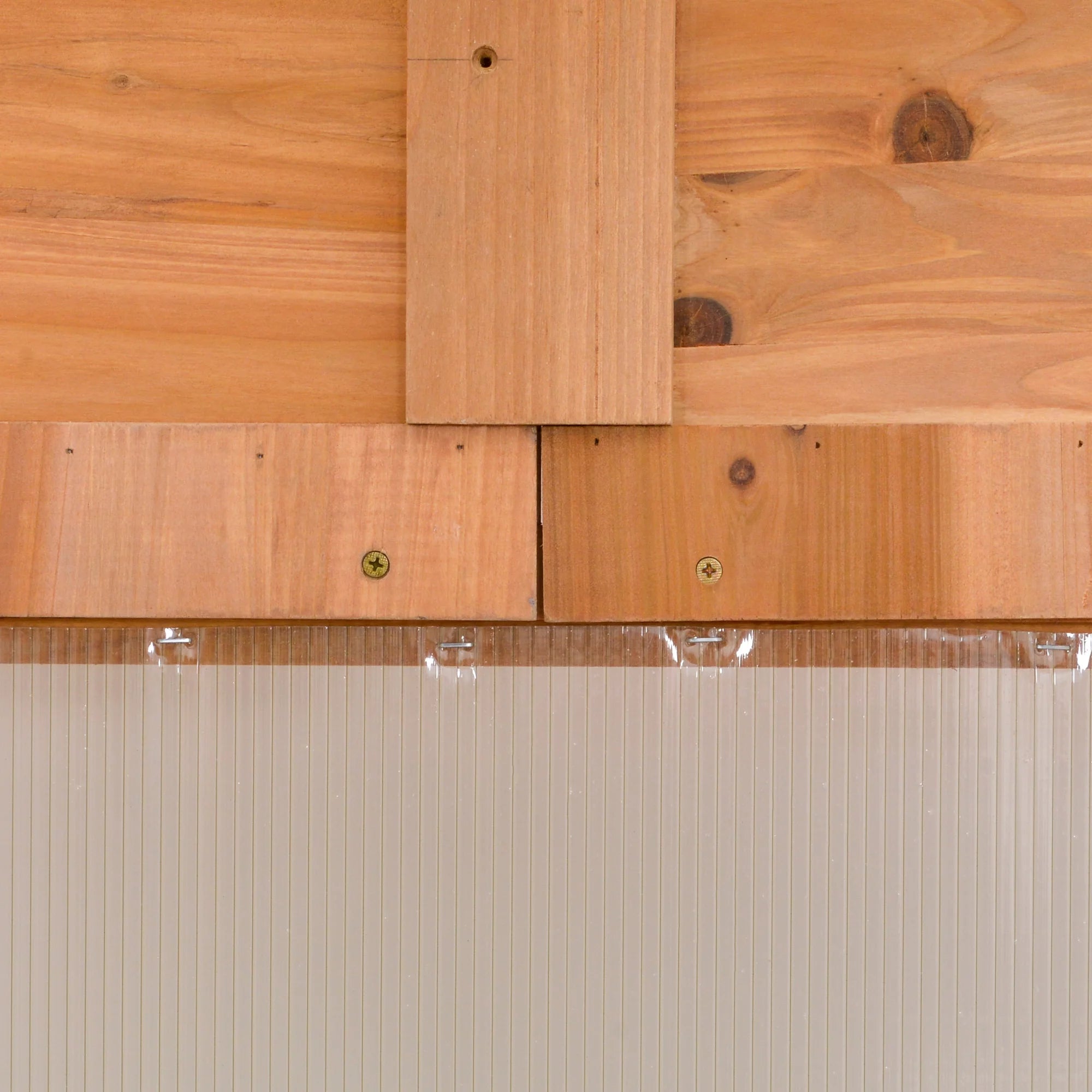 Natural Polycarbonate Wooden Greenhouse Q8482