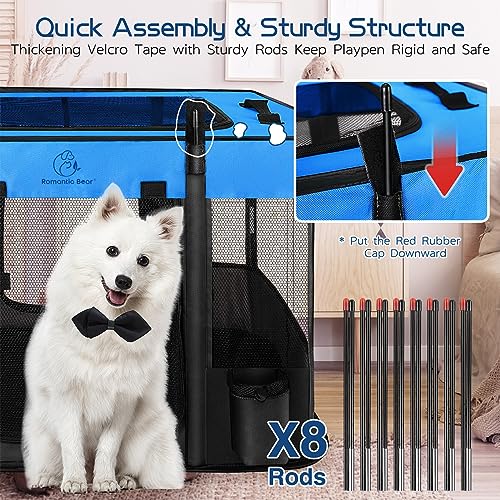 Foldable Dog Cat Playpen with Carrying Case S467