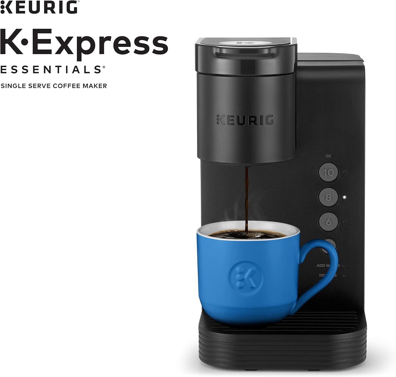 Single Serve K-Cup Pod Coffee Maker with 36 OZ Removable Reservoir T890192