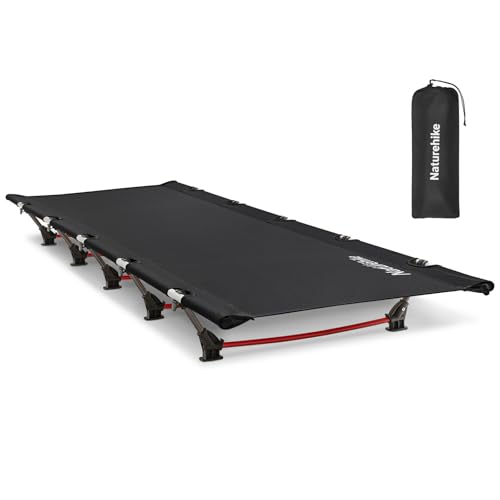 Dark Black Ultralight Folding Camping Cot with Carry Bag Q4538