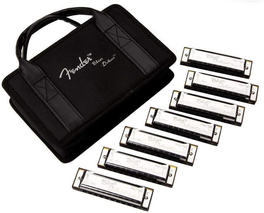 Pack of 7 Harmonica with Case A374085