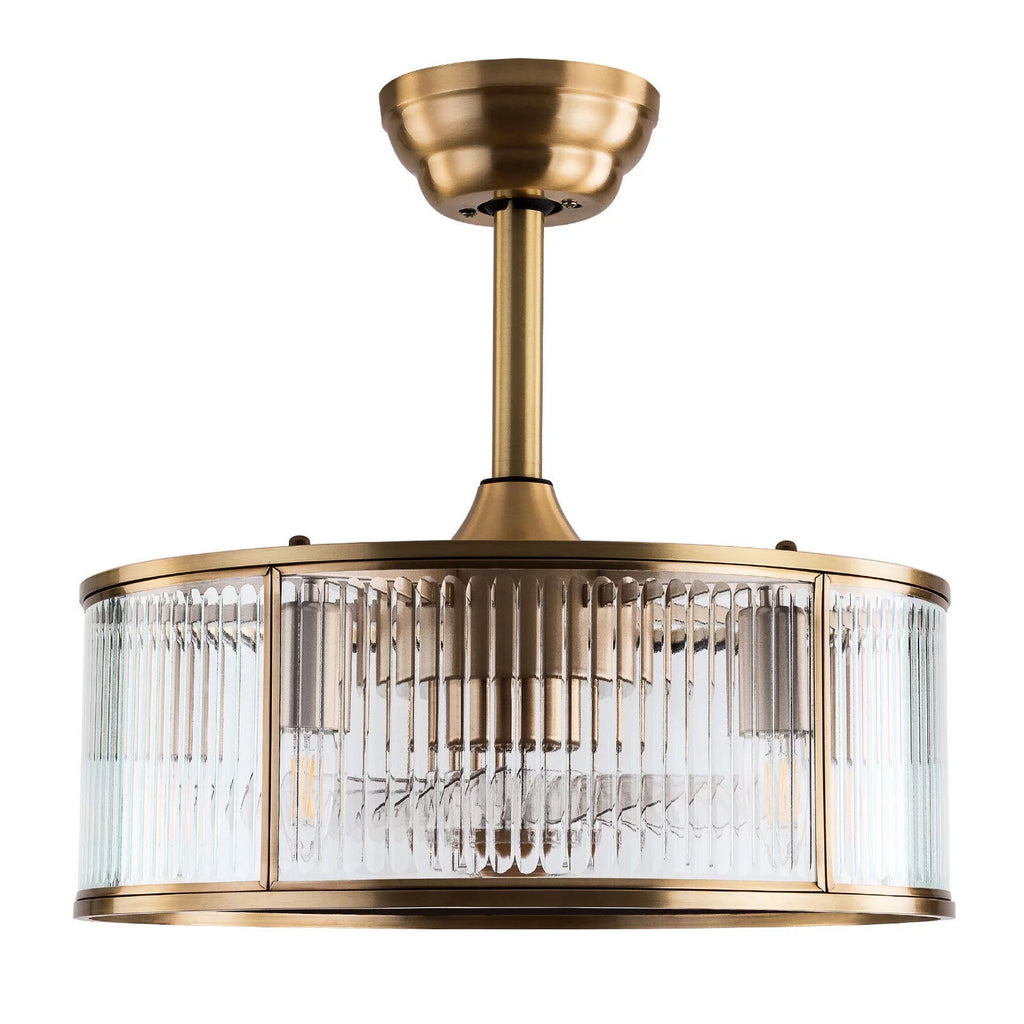18inch Farmhouse Ceiling Fan Light Gold With Remote Control U979472