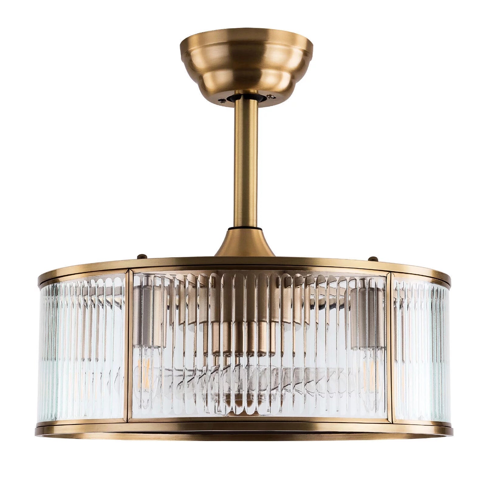 18inch Farmhouse Ceiling Fan Light Gold With Remote Control U979472