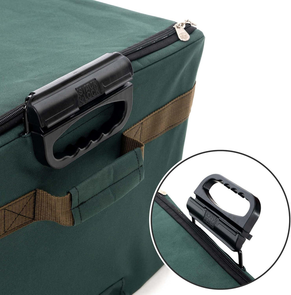 Green Christmas Ornament Storage Box with Dividers, Holds 72 Ornaments up to 4 Inches R26426
