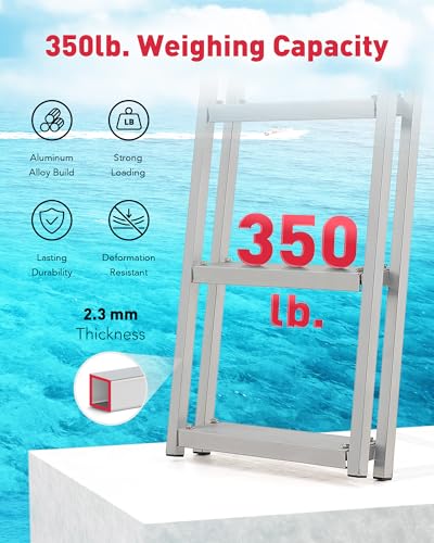 3 Step Aluminum Dock Ladder with Nonslip Tread E4721
