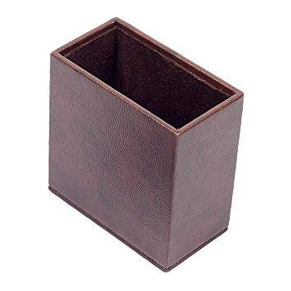 10 Piece Brown Leather Desk Organizer A863