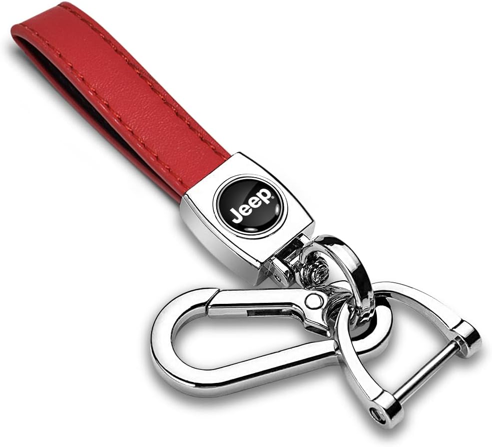 Genuine Red Leather Key Chain F2354