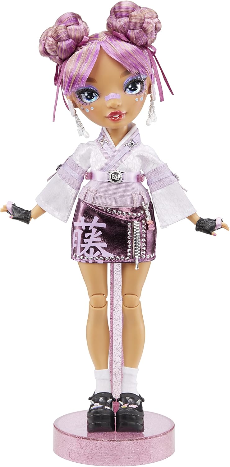 Mauve Purple Fashion Doll with 2 Designer Outfits and Accessories R561
