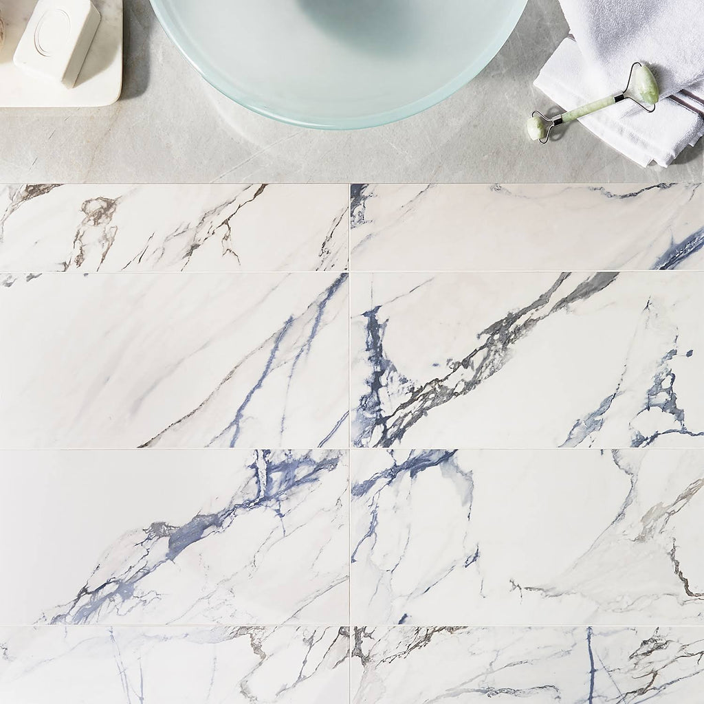 Polished Porcelain Floor and Wall Tile 12 in. x 24 in. 6-Piece G545823