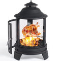 Black Pagoda 2 in 1 Fire Pit with Removable Grill L234