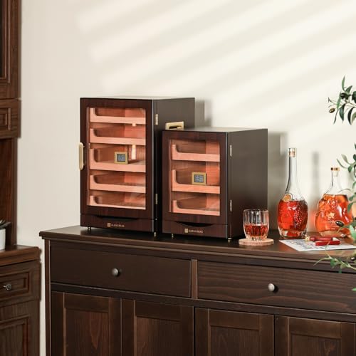 Cigar Humidor Cabinet with Automatic LED Light, Spanish Cedar Lining Z7085