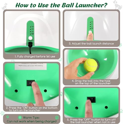 15PCS Mini Tennis Balls Included Green Ball Launcher I292