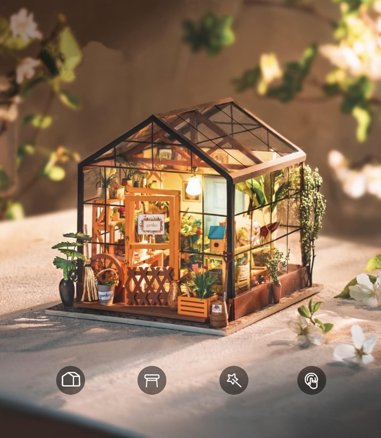 DIY Miniature Dollhouse Greenhouse Kits and Book Nook Kits K955542