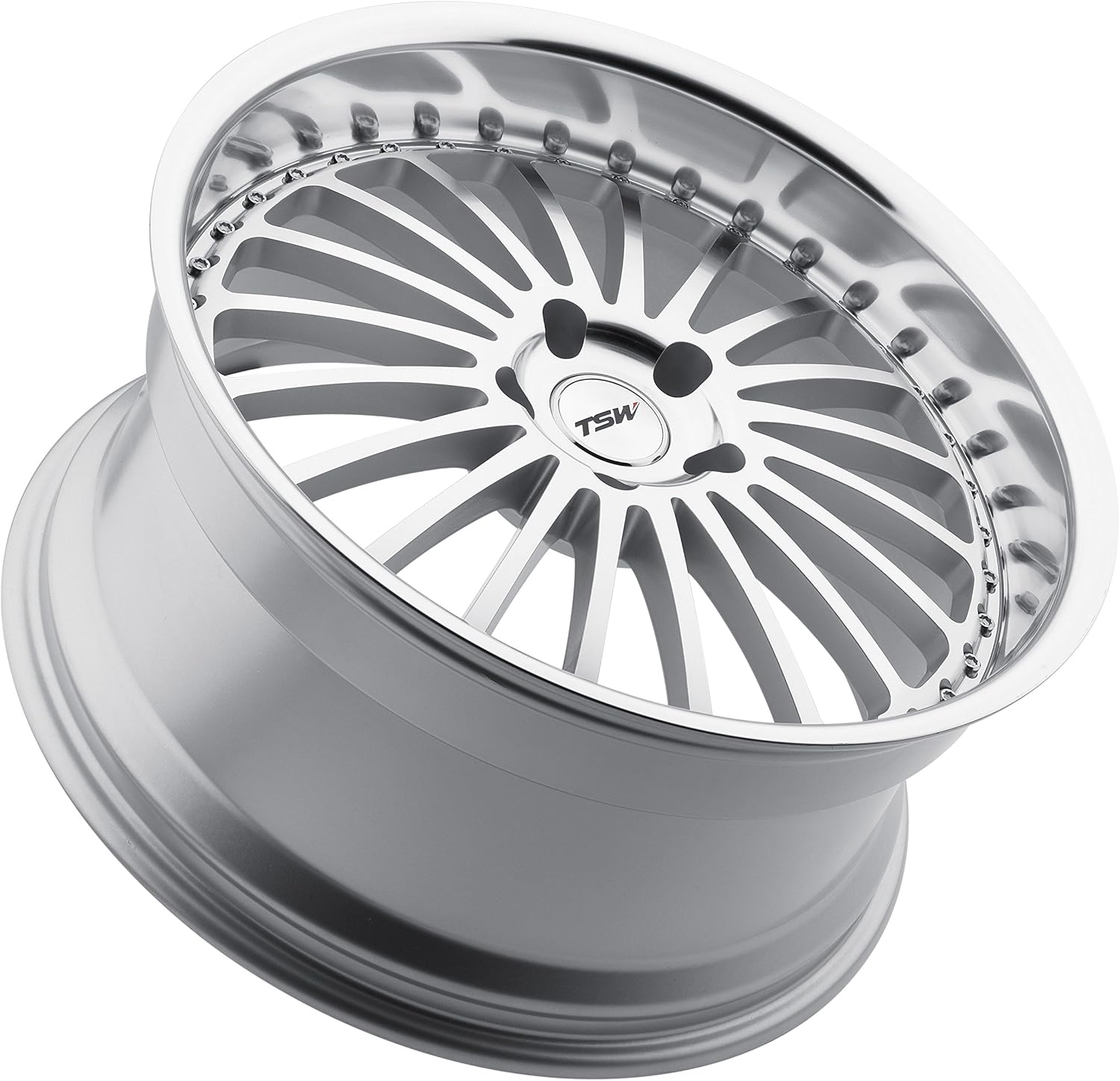 Silver Wheel with Machined Lip 18x8 J574244