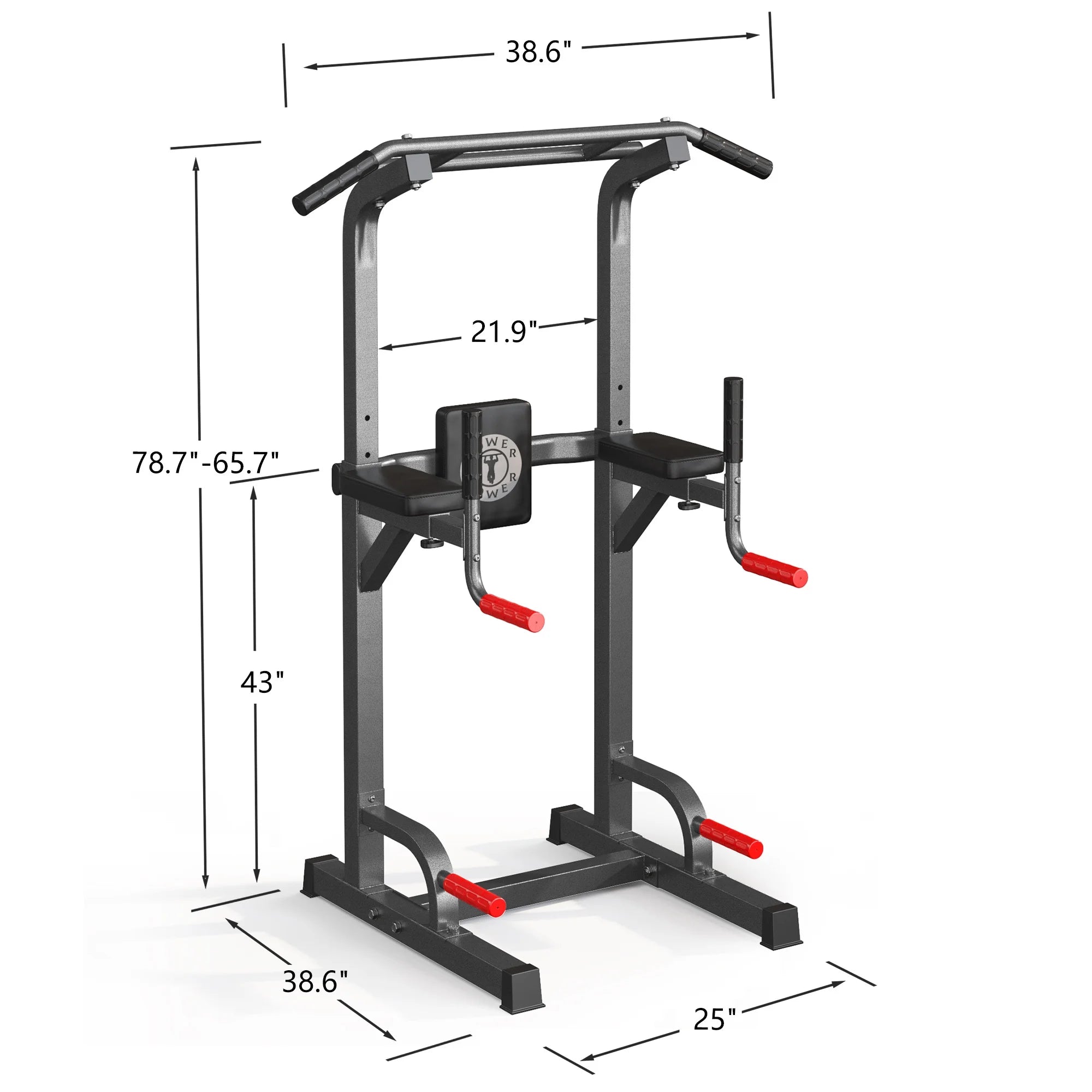 Adjustable Height Pull Up Bar Dip Station X299