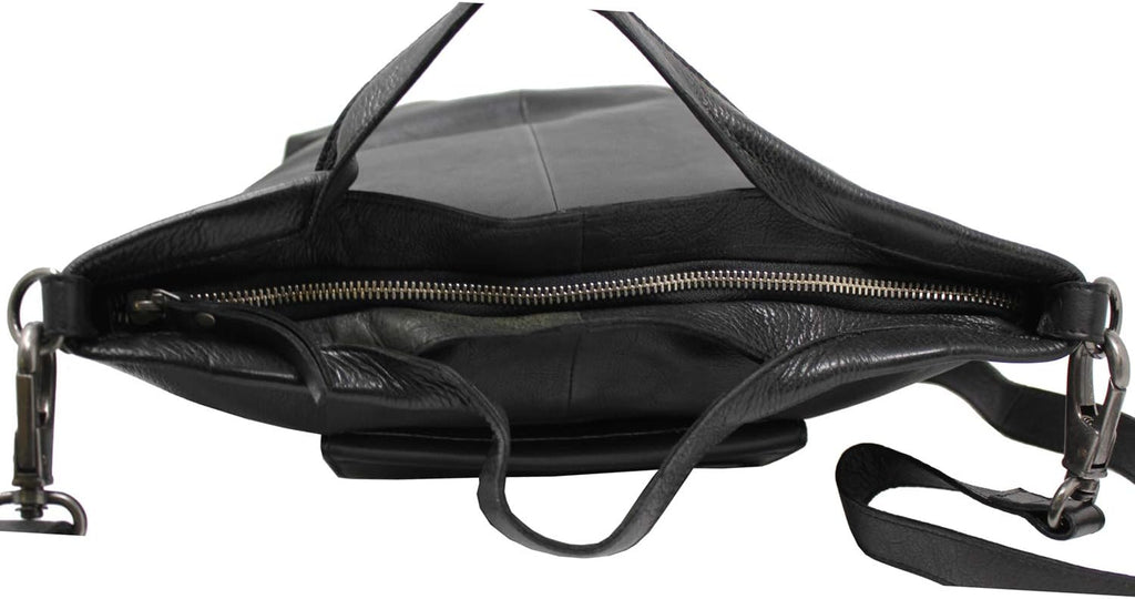 Black Leather Tote Bag K13821