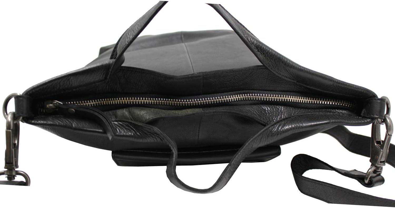 Black Leather Tote Bag K13821