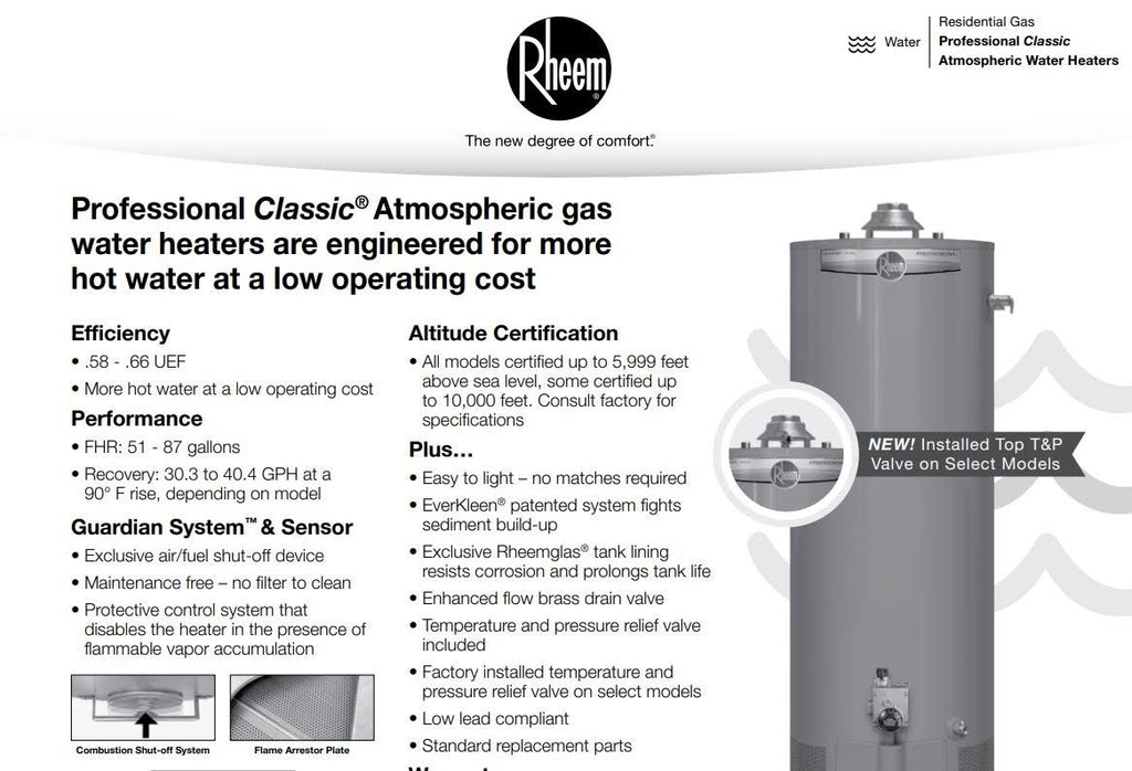 50 Gallon Natural Gas Water Heater W362