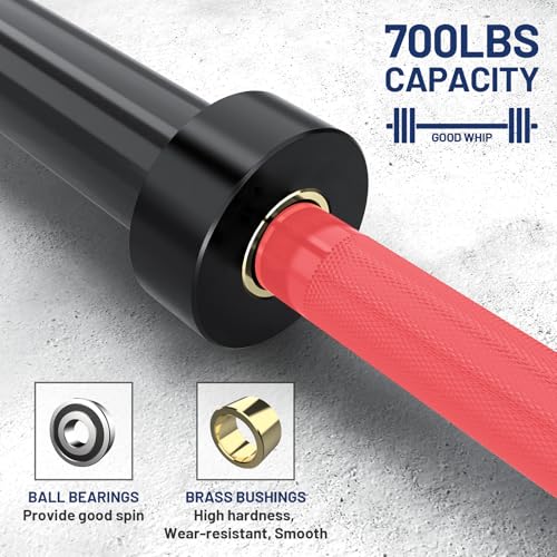 40LB 7ft Olympic Barbell with Hard Chrome Sleeves for 2 Inch Plates L39984