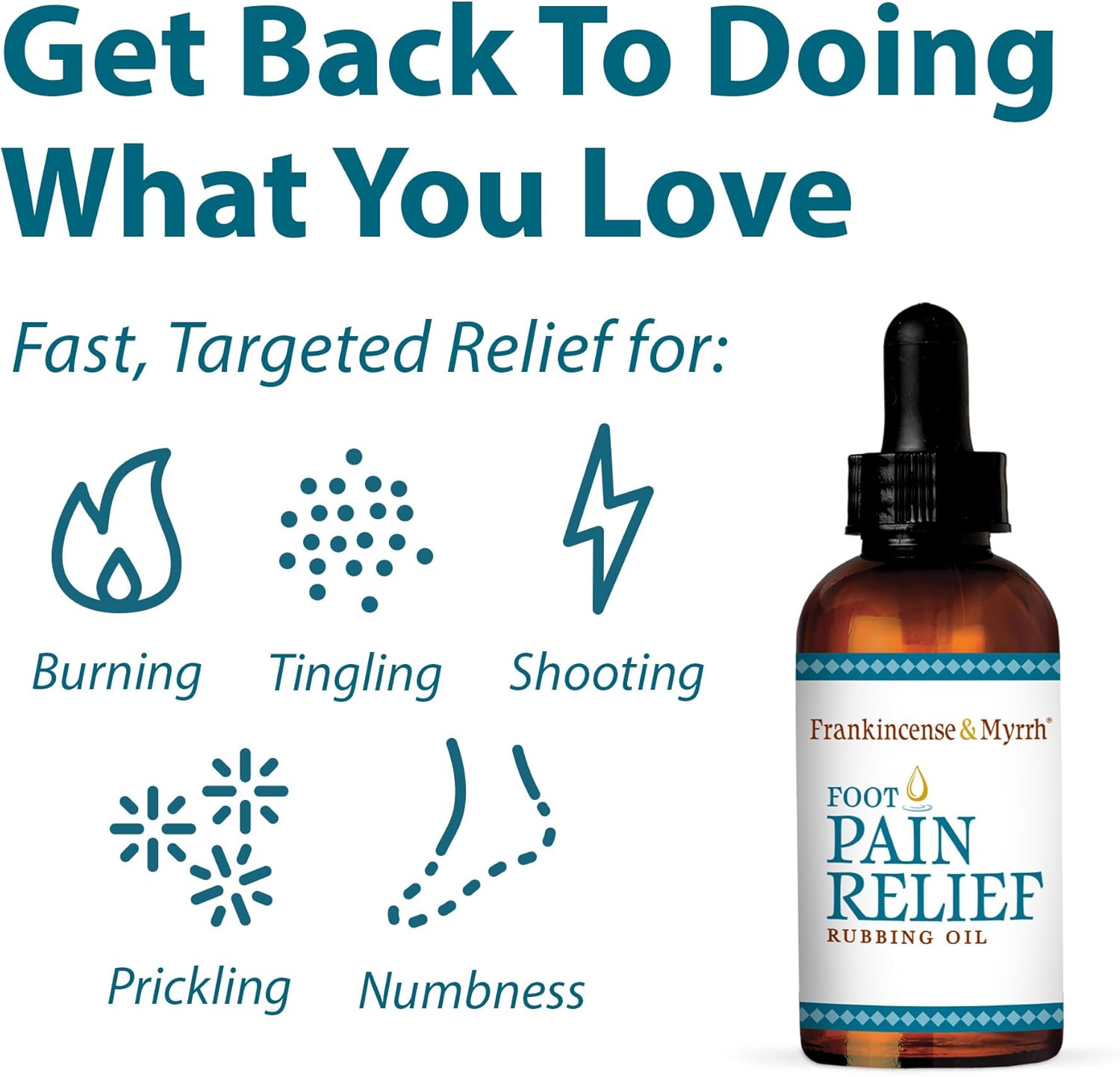 2 Fl. Oz. Nerve and Foot Pain Relief Rubbing Oil J83014