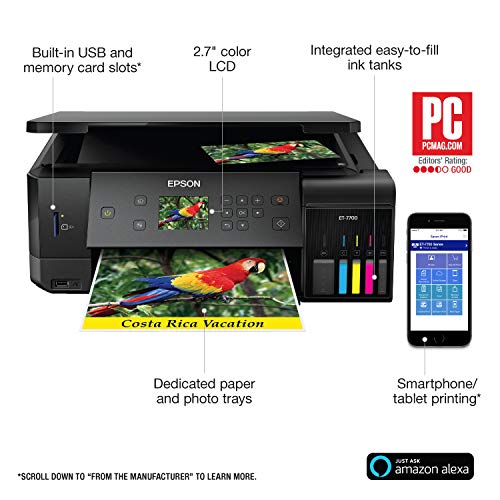 EcoTank Wireless 5-Color All-in-One Supertank Printer with Scanner, Copier and Ethernet I206