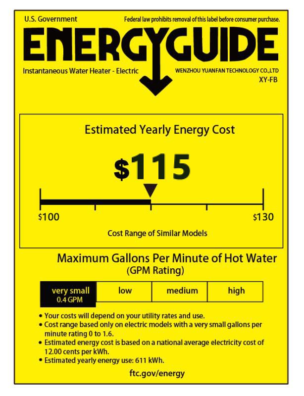 2.5 Gallon Compact Under Sink Electric Water Heater T361539