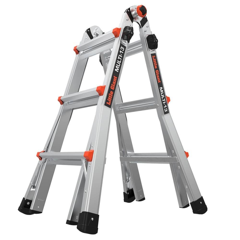 Aluminum 14.3-ft Reach Type 1AA 375 lbs. Capacity Telescoping Multi-Position Ladder A2214