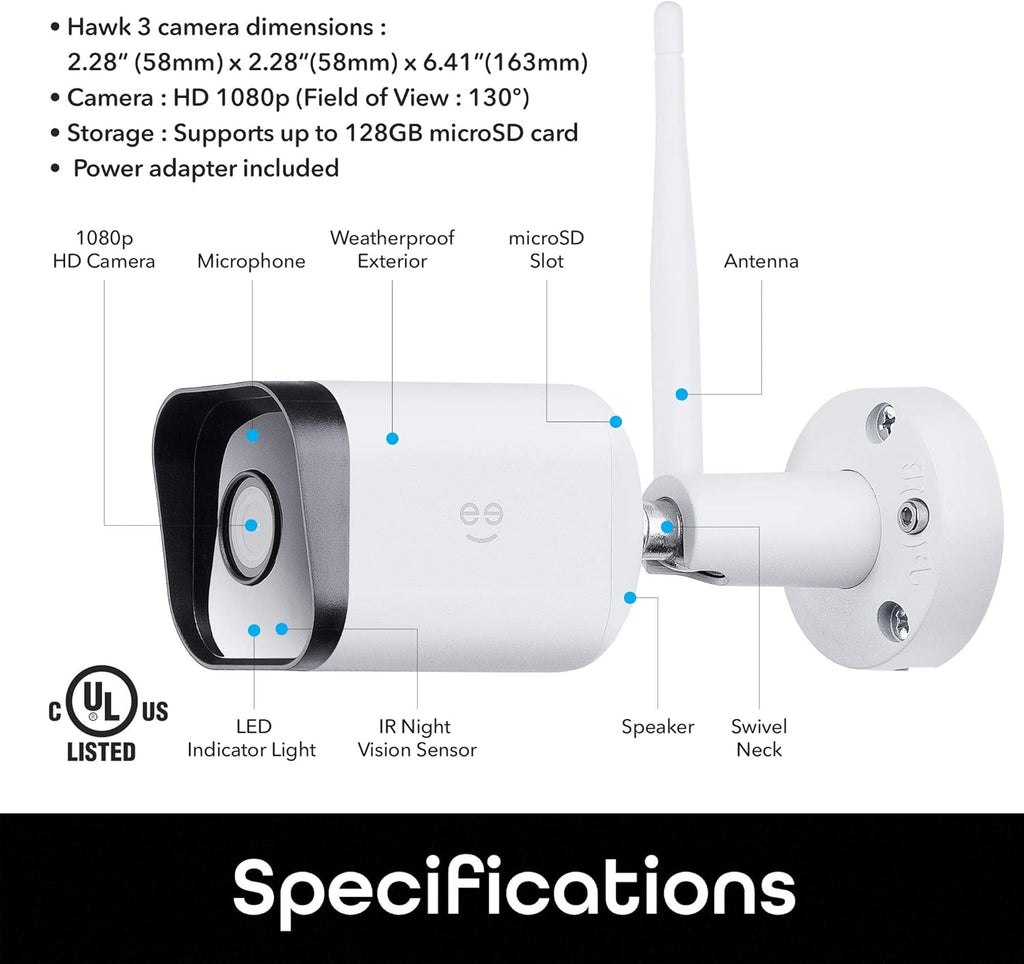 HD 1080p Outdoor Security Camera with Night Vision and Motion Detection Y39772