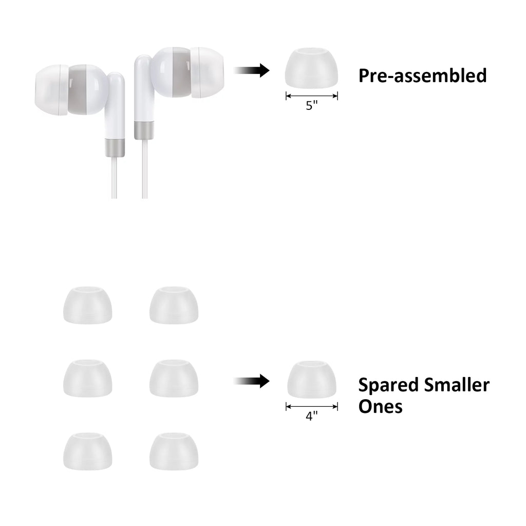 100 Packs Bulk Wired Earbuds Headphones (White) E2838