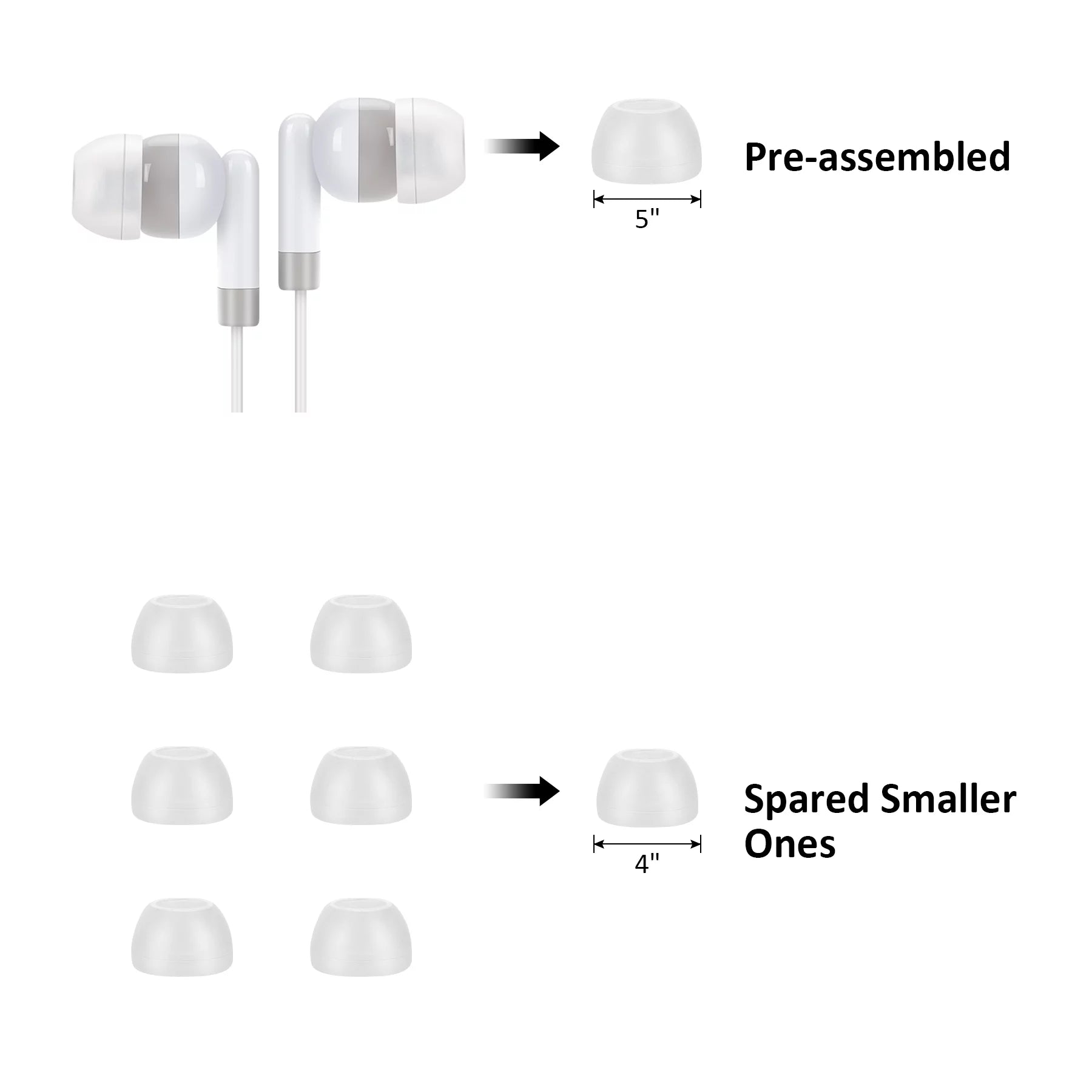 100 Packs Bulk Wired Earbuds Headphones (White) E2838