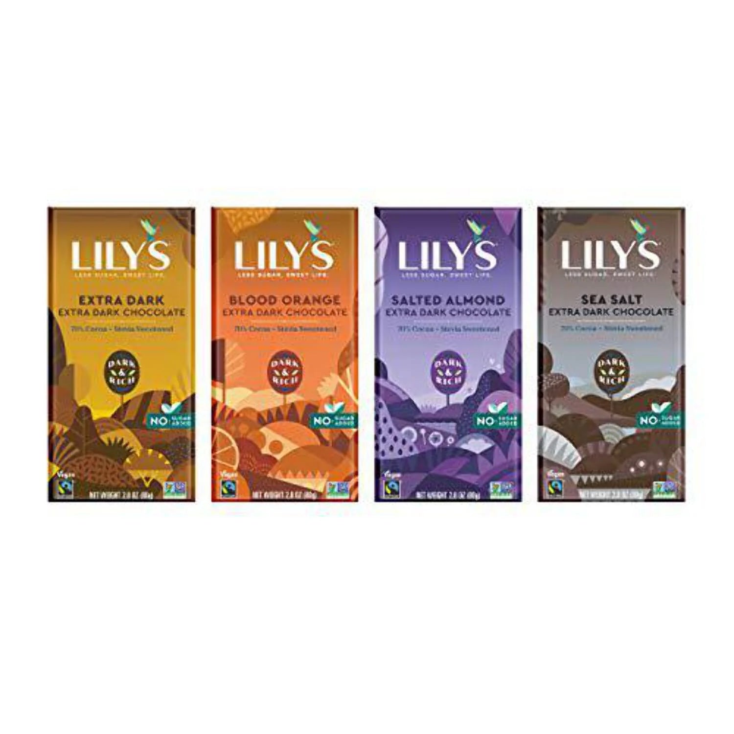 70% Dark Chocolate Bar Sampler, 2.8 ounce 4-Pack B6785
