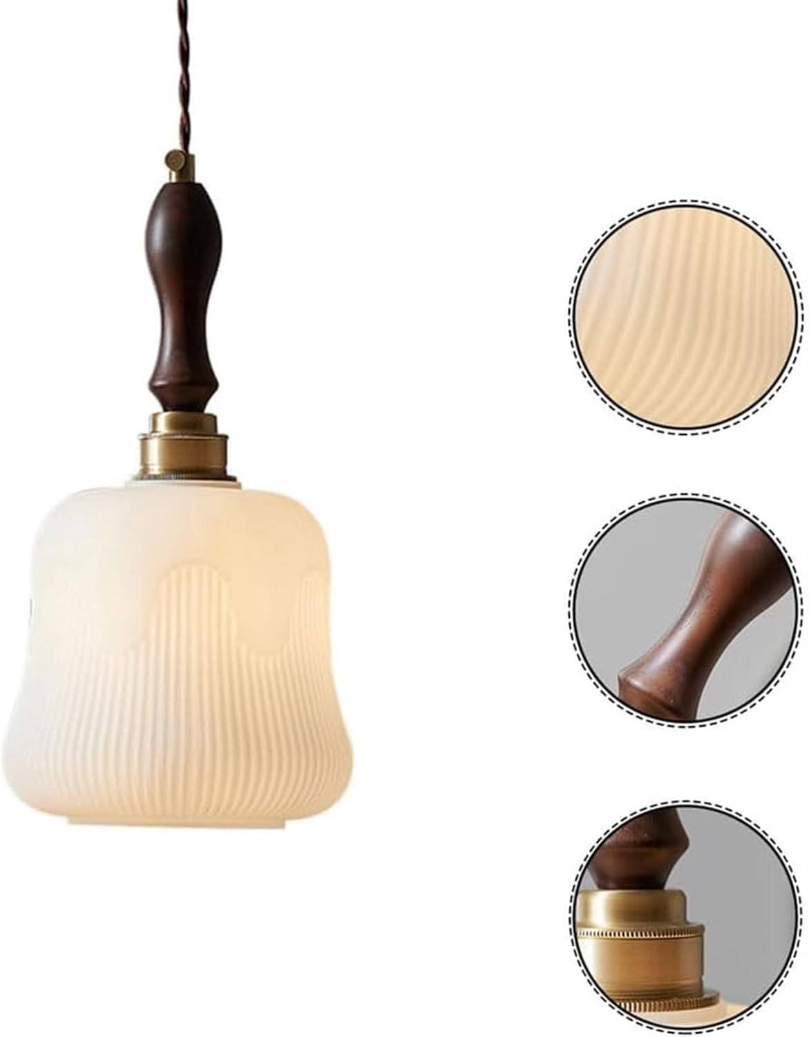Brass Glass Shade Pendant Lamp L203486