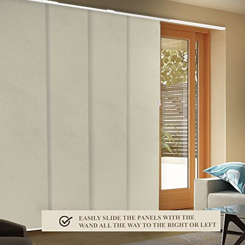 Blackout Fabric Sliding Door Blinds, W:46-86 x H: Up to-96 inches M501263