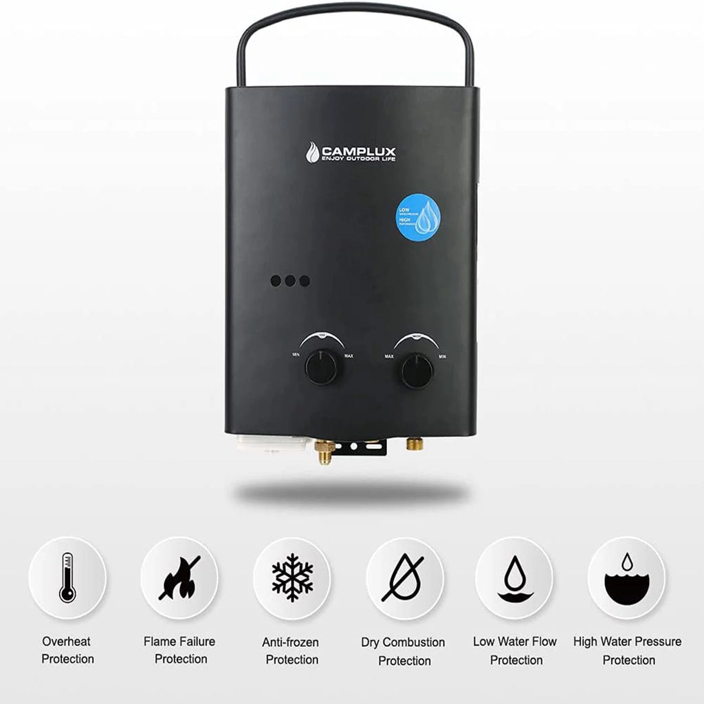Outdoor Portable Propane Tankless Water Heater Black X216