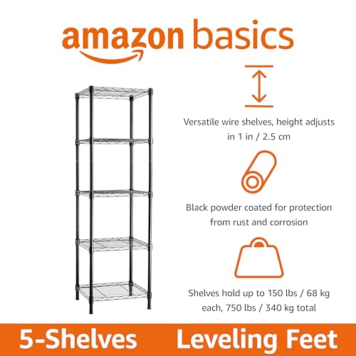 3-Shelf Adjustable Heavy Duty Steel Wire Rack Storage Shelving, Chrome M3299
