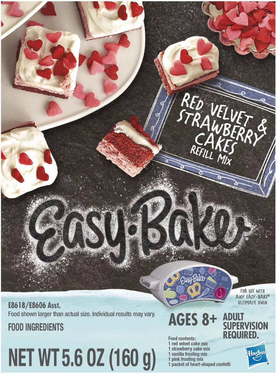 Easy Bake Oven Set with Baking Accessories - 4 Refill mixes (Red Velvet Strawberry Cupcakes, Donut, Pizza and Whoopie Pies), Unicorn Sprinkles D667