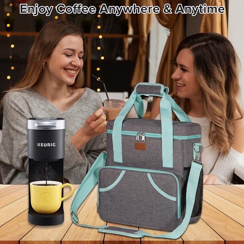 Pink Travel Bag for Single Serve Coffee Brewer with Shoulder Strap F860
