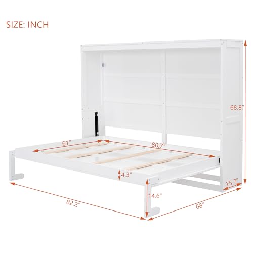 Full Size White Murphy Bed Cabinet Q428600
