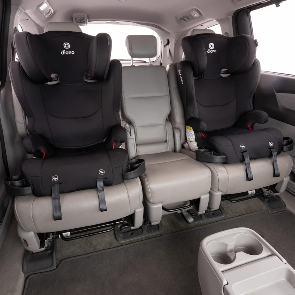 Pack of 2 Backless Booster Car Seats, Black U456