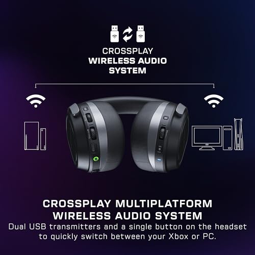 Black Wireless Gaming Headset with Memory Foam Cushions Y814